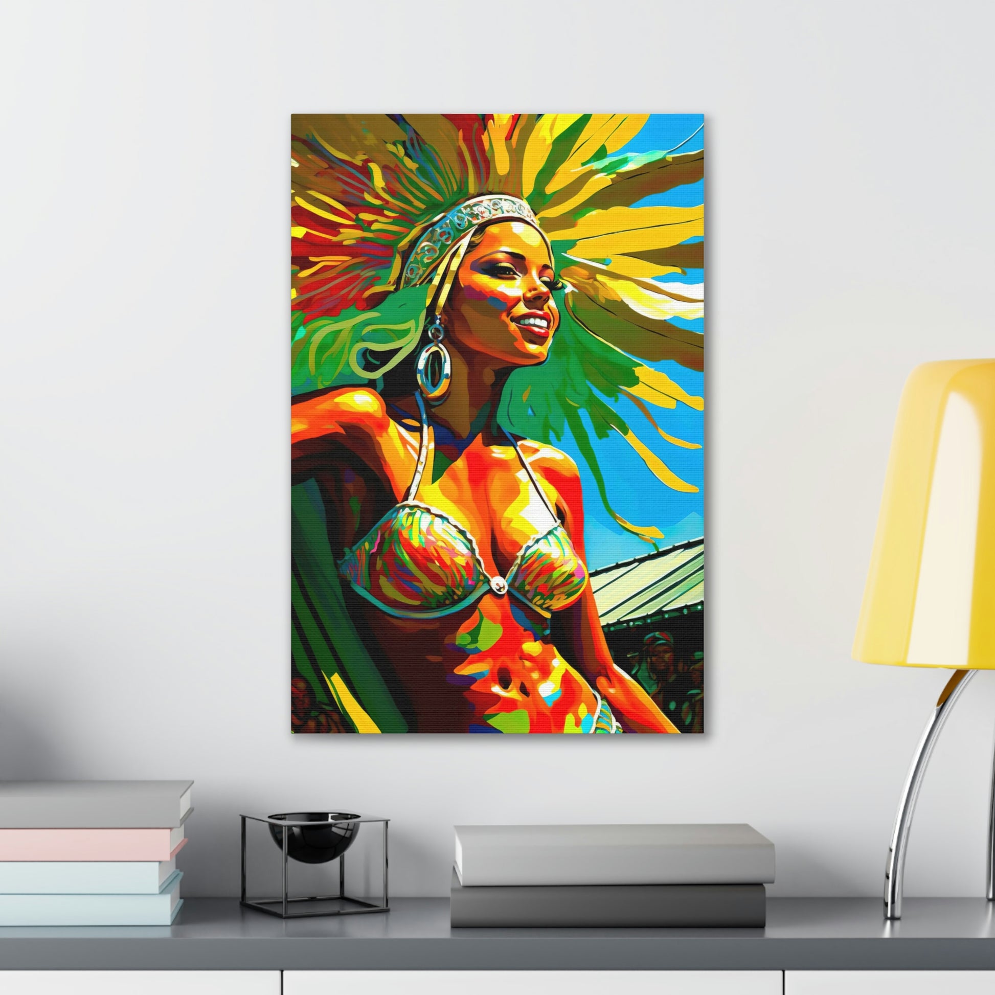 Light Gray Vibrant Celebration: Carnival in Rio Canvas Print