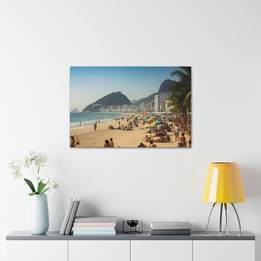 Sands of Brazil: Copacabana Beach Canvas: Rio de Janeiro Tour | Canvas | Art & Wall Decor, Canvas, Fall Picks, Hanging Hardware, Home & Living, Indoor, Top Spring Products, Valentine's Day promotion | Prints with Passion