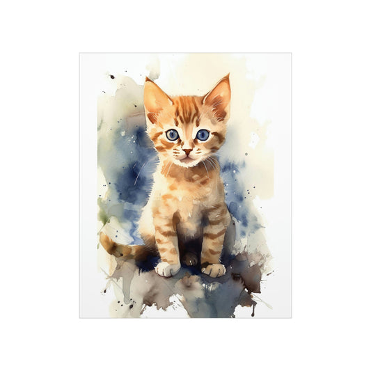 Beige Playful Kitten Poster