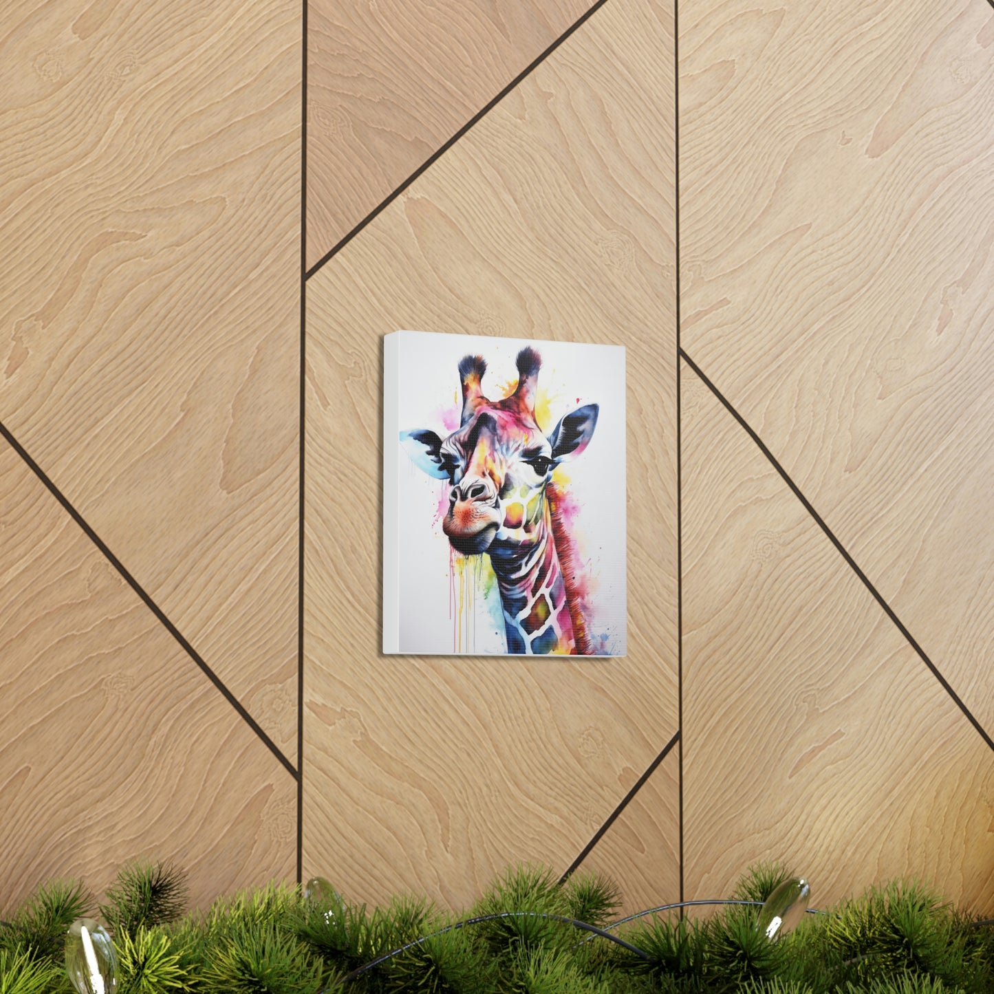 Tan Giraffe Canvas Print