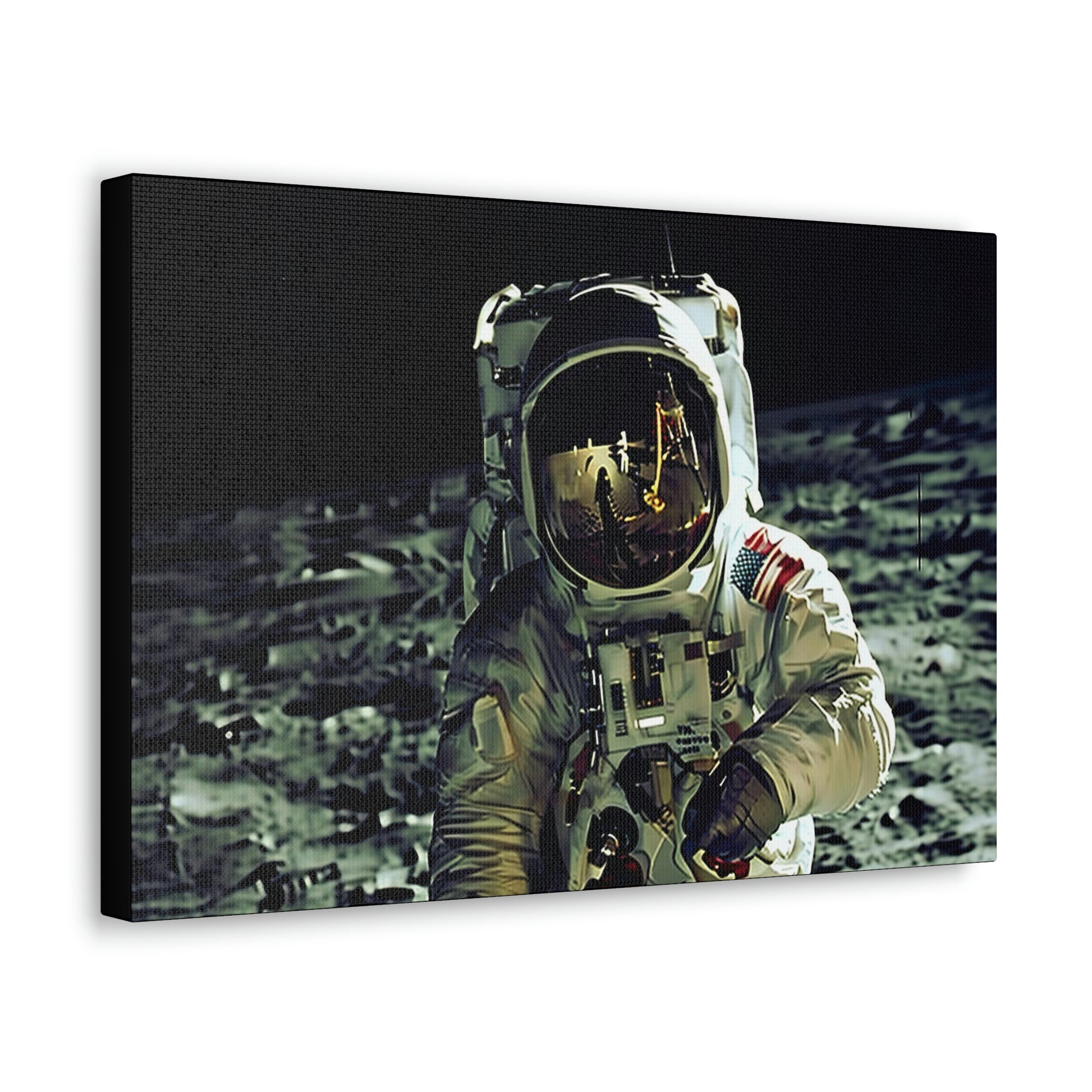 Dark Slate Gray Man Moon Canvas