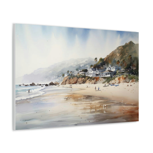 Light Gray Malibu Coastal Canvas