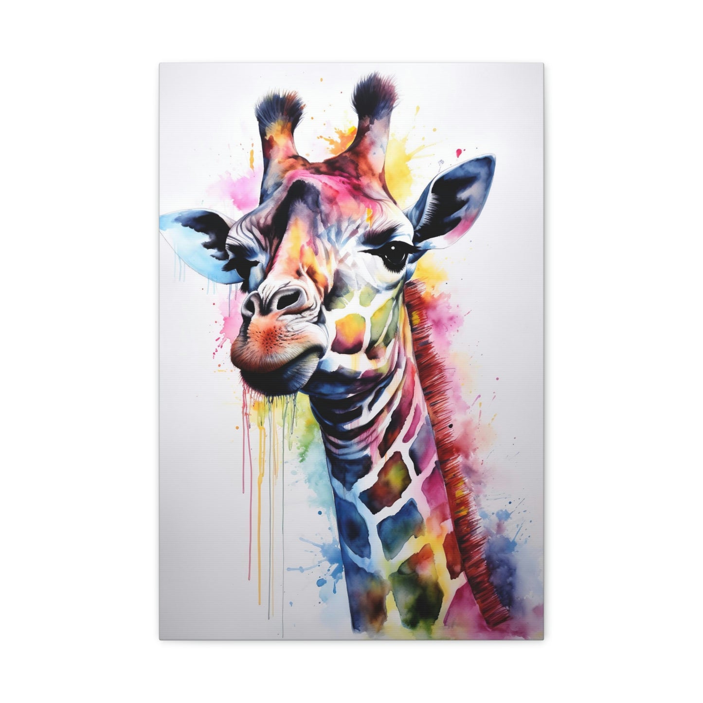 Light Gray Giraffe Canvas Print