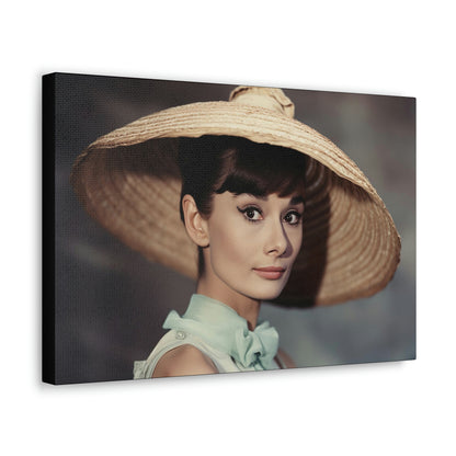 Dark Slate Gray Audrey Hepburn Canvas