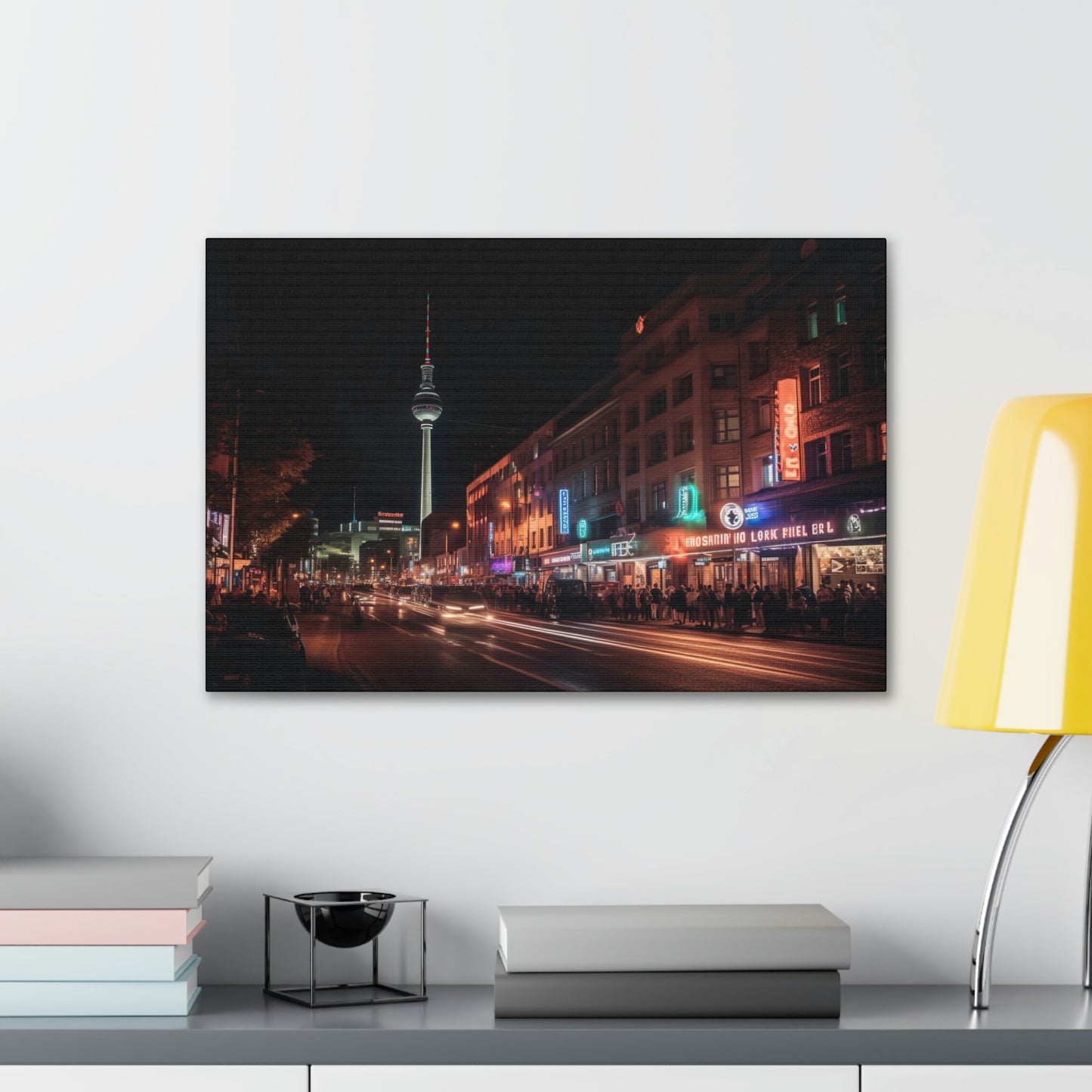 Vibrant Nights: Berlin Nightlife Canvas Print for Urban Art Lovers | Canvas | Art & Wall Decor, Canvas, Fall Picks, Hanging Hardware, Home & Living, Indoor, Top Spring Products, Valentine's Day promotion | Prints with Passion