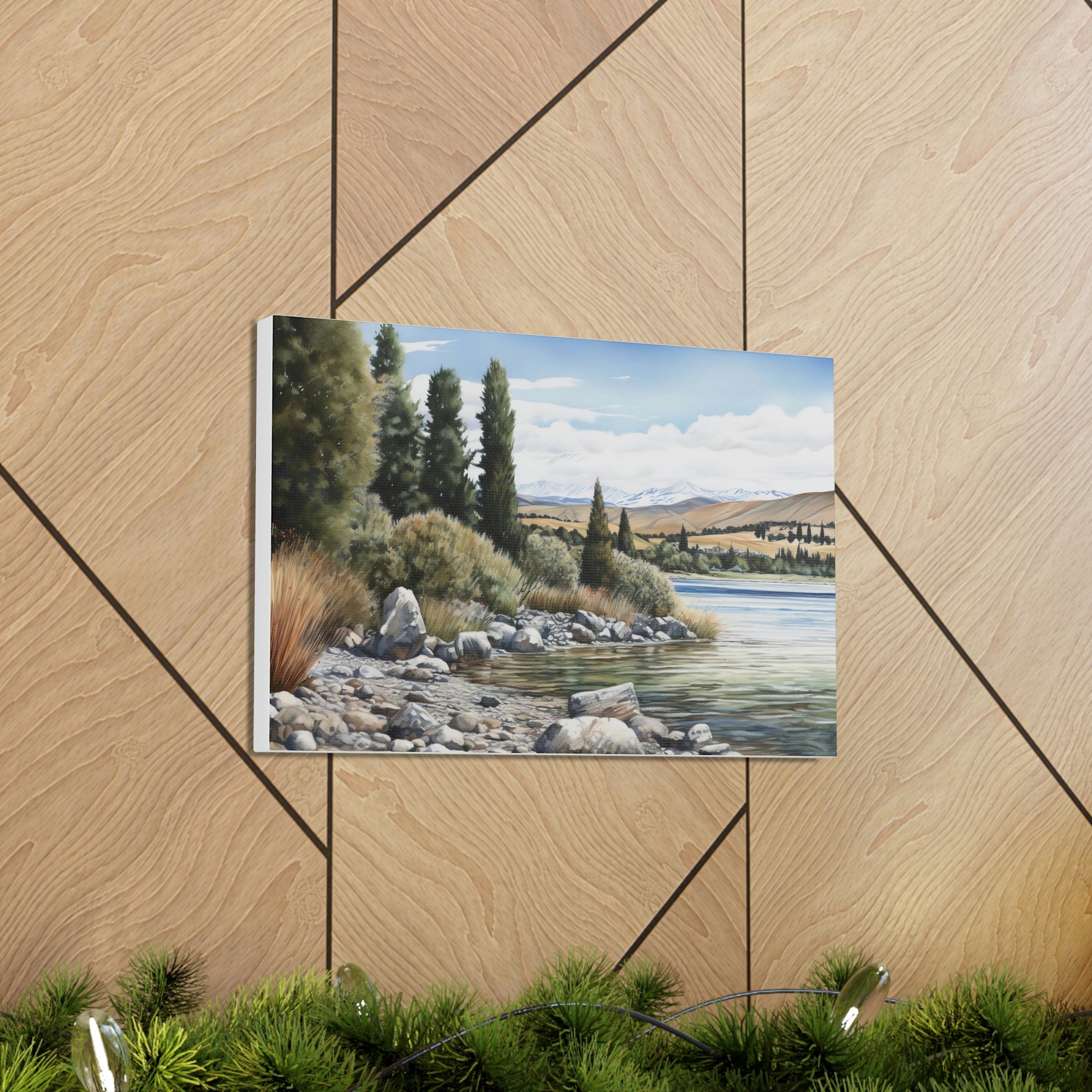 Tan Tekapo Tranquility: Serene Landscapes of New Zealand - Canvas Print