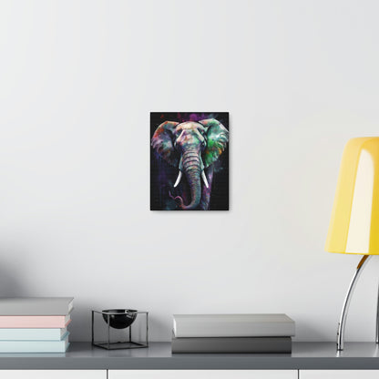 Light Gray Striking Elephant Canvas