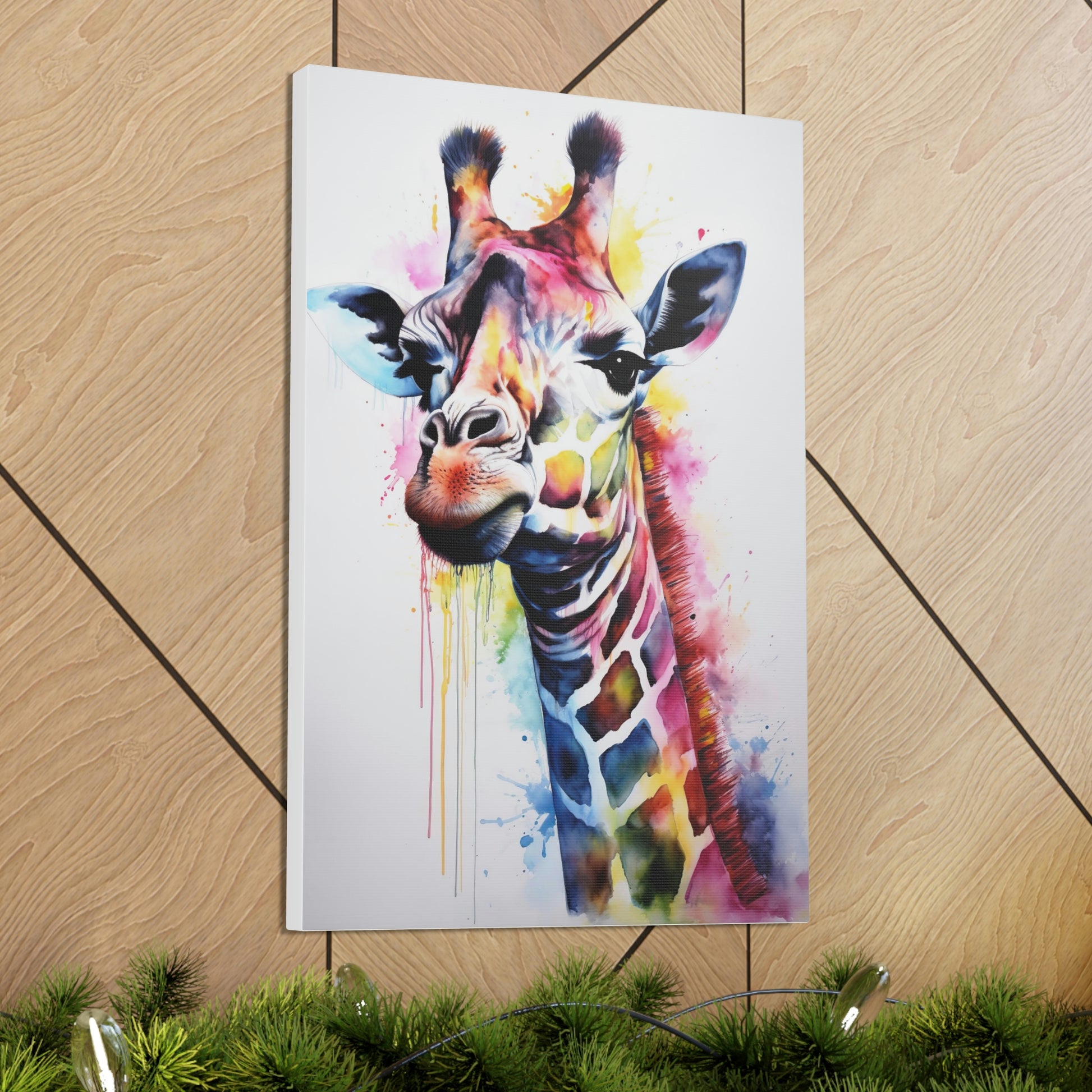 Tan Giraffe Canvas Print