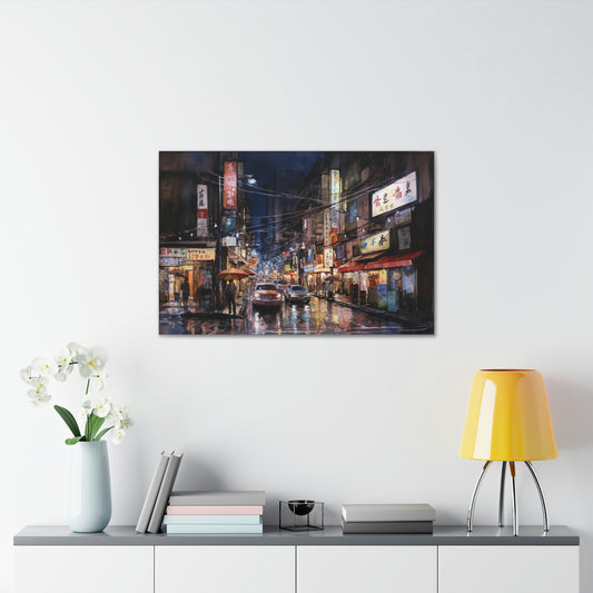 Tokyo at Night: Electric City - Canvas Print | Canvas | Art & Wall Decor, Canvas, Fall Picks, Hanging Hardware, Home & Living, Indoor, Top Spring Products, Valentine's Day promotion | Prints with Passion