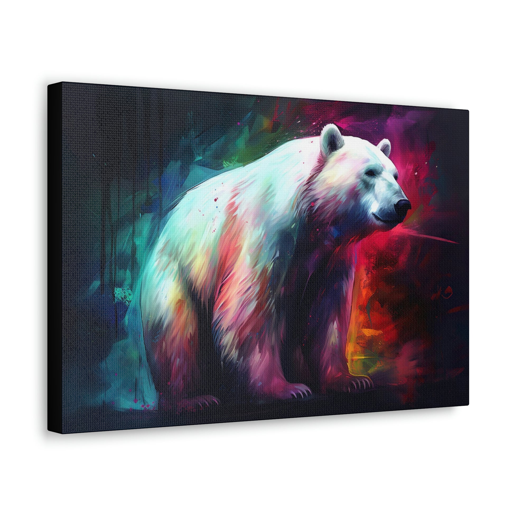 Gray Majesty Polar Bear Canvas