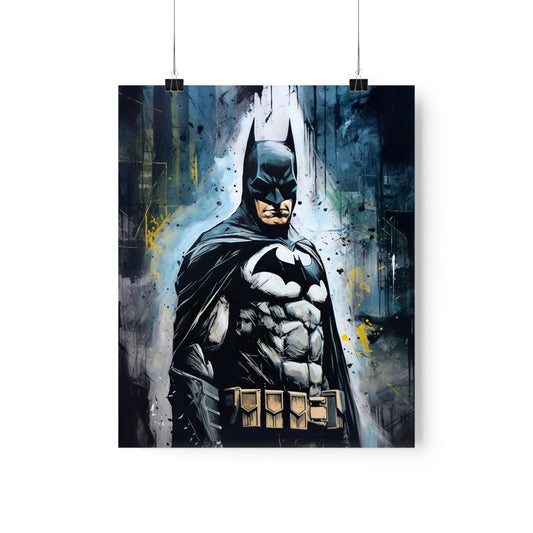 Light Gray Batman Poster