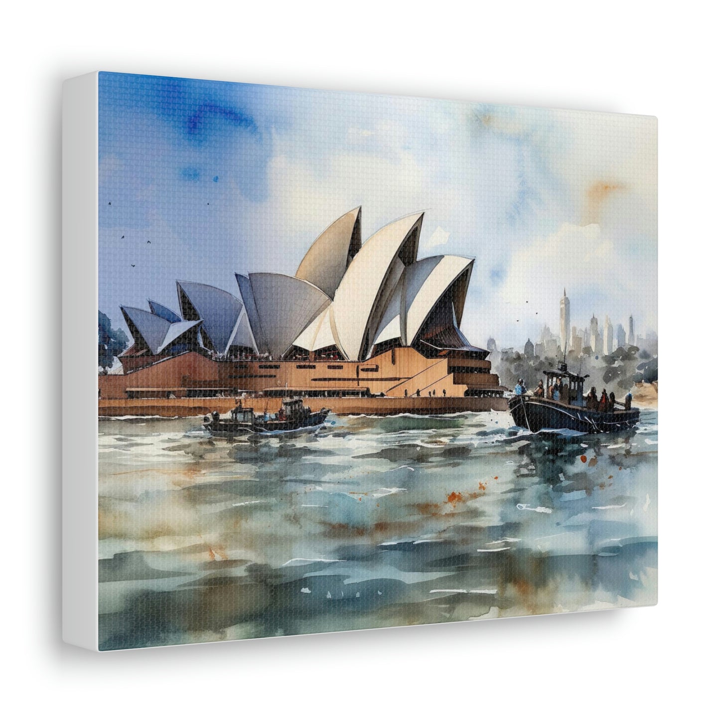 Gray Sydney's Allure: Iconic Skyline and Harbor Views - Canvas Print