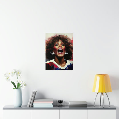 Whitney Houston Wall Art | Super Bowl Canvas Art | Canvas | Back to School, Home & Living, Indoor, Matte, Paper, Posters, Valentine's Day promotion | Prints with Passion