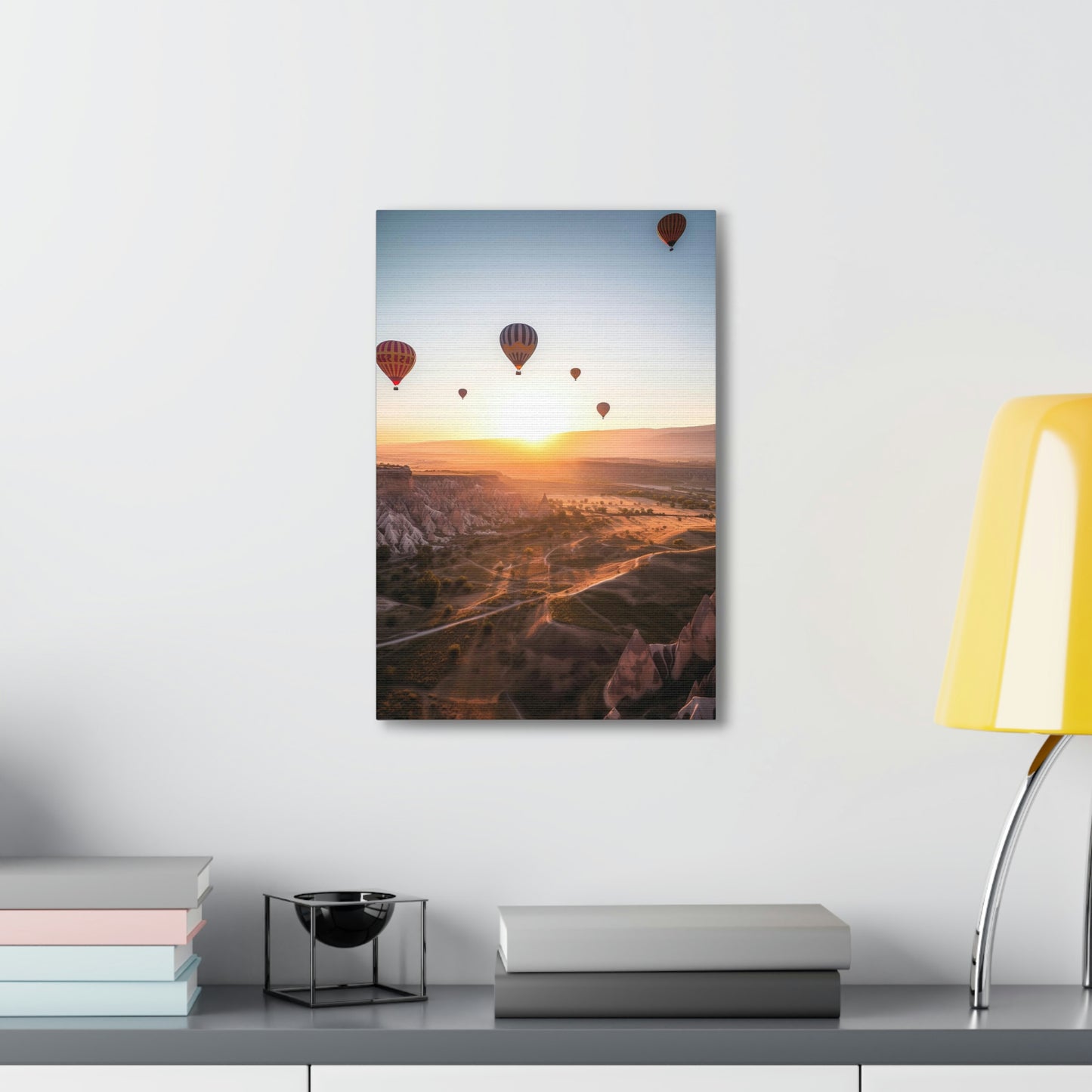 Light Gray Air Balloons Canvas