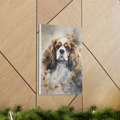 Tan Cavalier dog Canvas