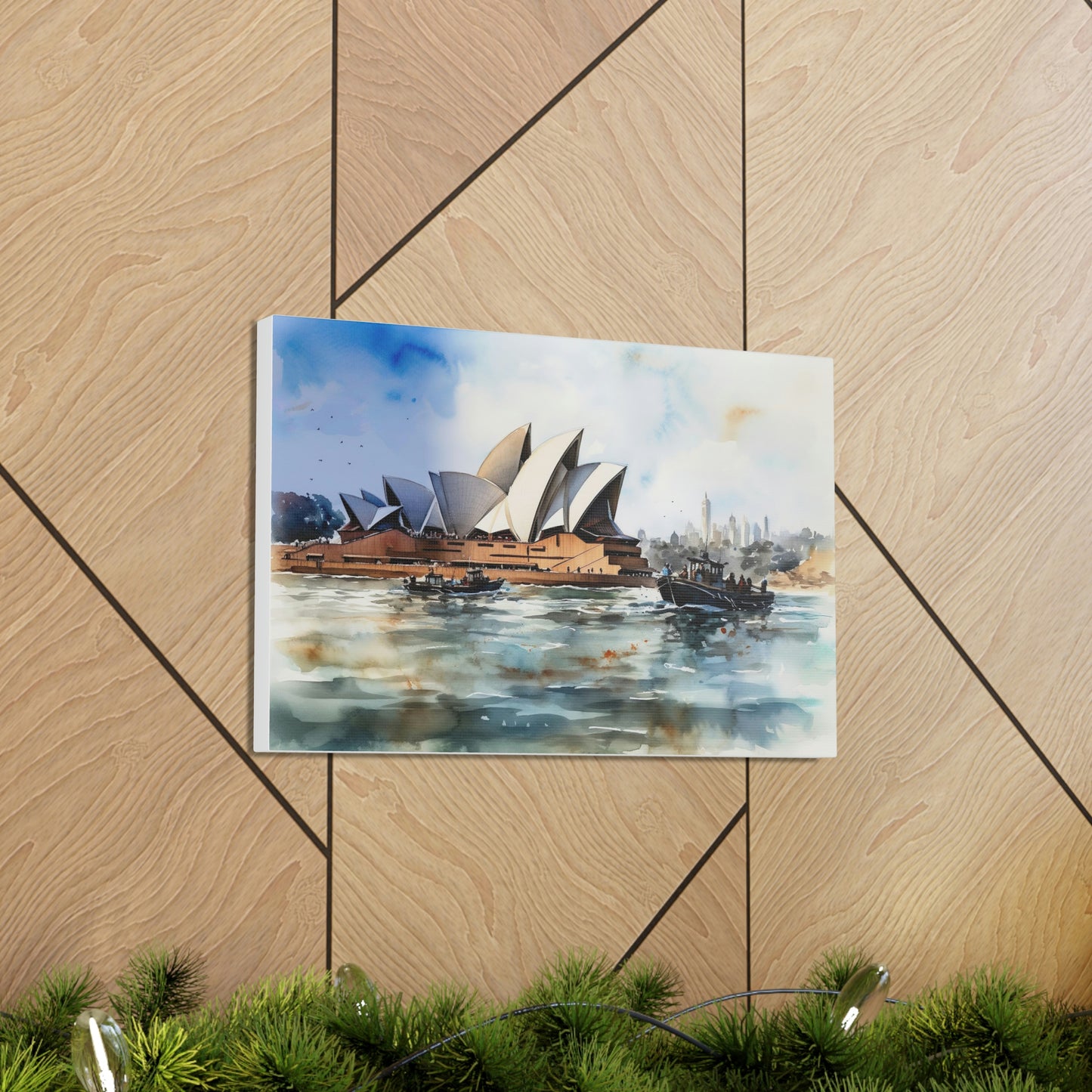 Tan Sydney's Allure: Iconic Skyline and Harbor Views - Canvas Print