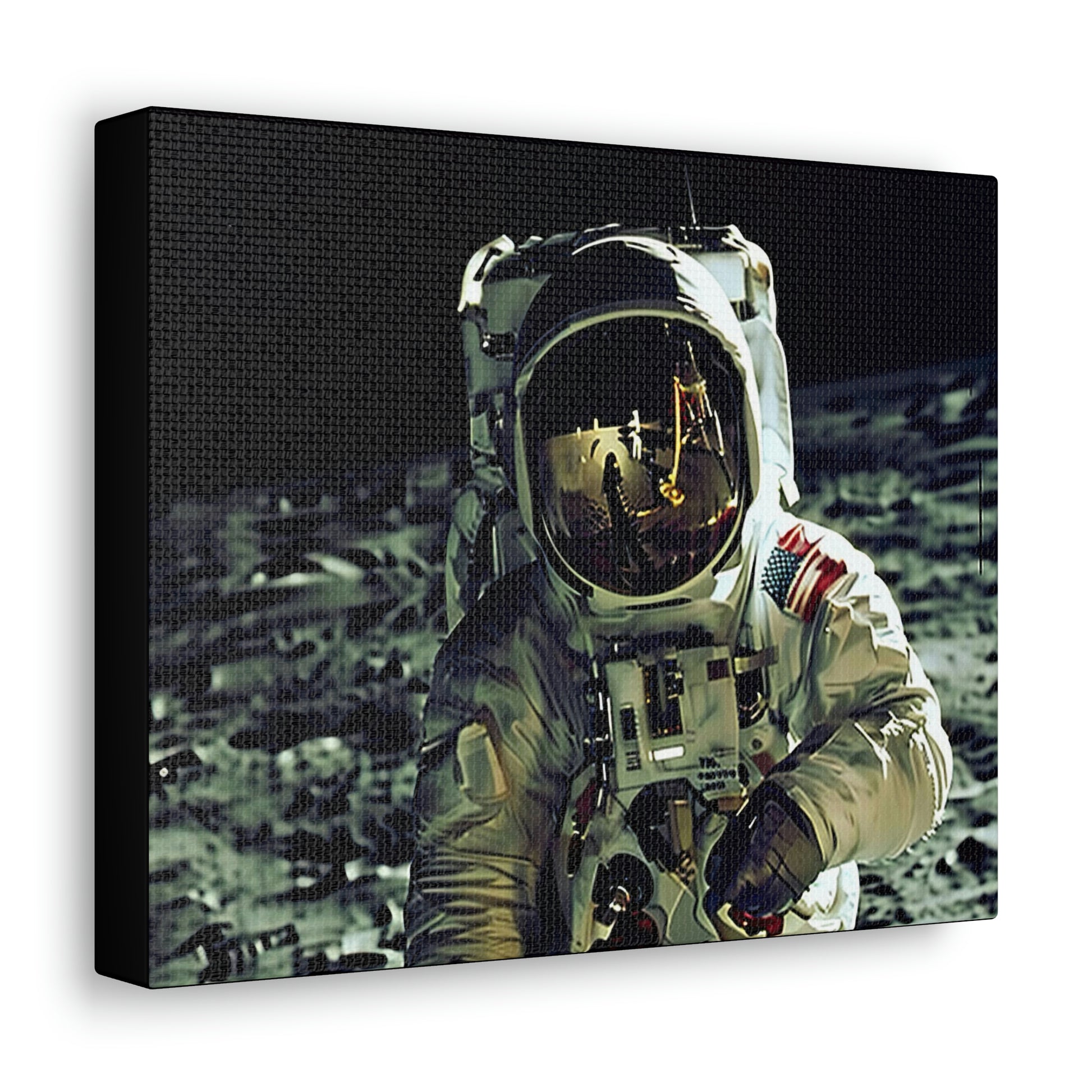 Dark Slate Gray Man Moon Canvas