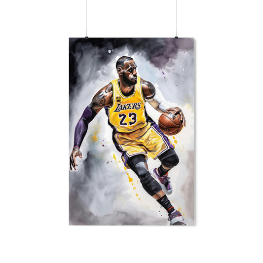 this poster is sure to add some serious style to any room. Whether you're a dedicated Lakers fan or simply appreciate the greatness of one of basketball's greatest players