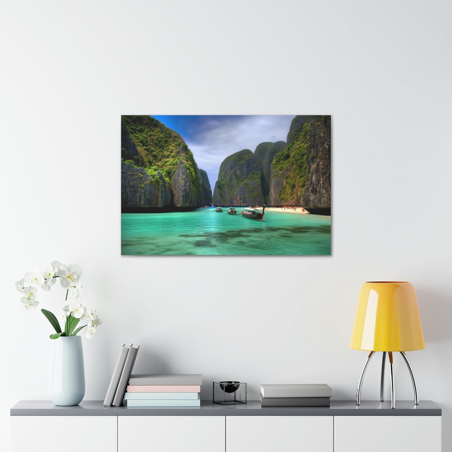 Escape to Paradise with Stunning Canvas Art: Maya Bay Canvas | Canvas | Art & Wall Decor, Art Canvas Print, art in canvas, Canvas, Canvas art Prints, canvas print, Canvas Printing, canvas prints, canvas wall art, Fall Picks, Hanging Hardware, Home & Living, Indoor, Maya Bay Crystal Beaches Canvas, Nature Canvas, Top Spring Products, Valentine's Day promotion, Wall Canvas | Prints with Passion