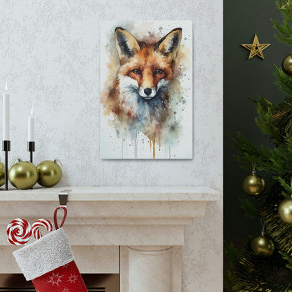 Gray Sly and Beautiful: Fox Canvas Print for Nature and Wildlife Lovers