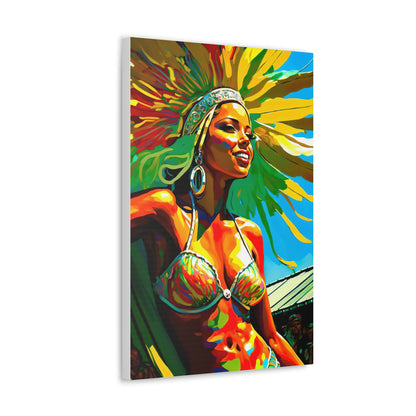 Sandy Brown Vibrant Celebration: Carnival in Rio Canvas Print