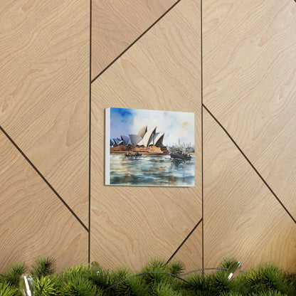 Tan Sydney's Allure: Iconic Skyline and Harbor Views - Canvas Print